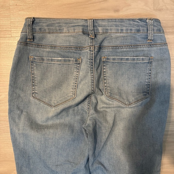 Earl jeans skinny ankle embroidered jeans light wash denim size 4 - Picture 6 of 12